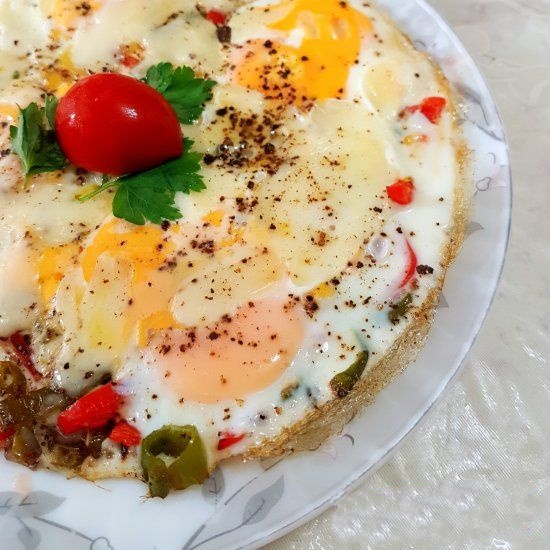 Biberli Hellim Peynirli Omlet